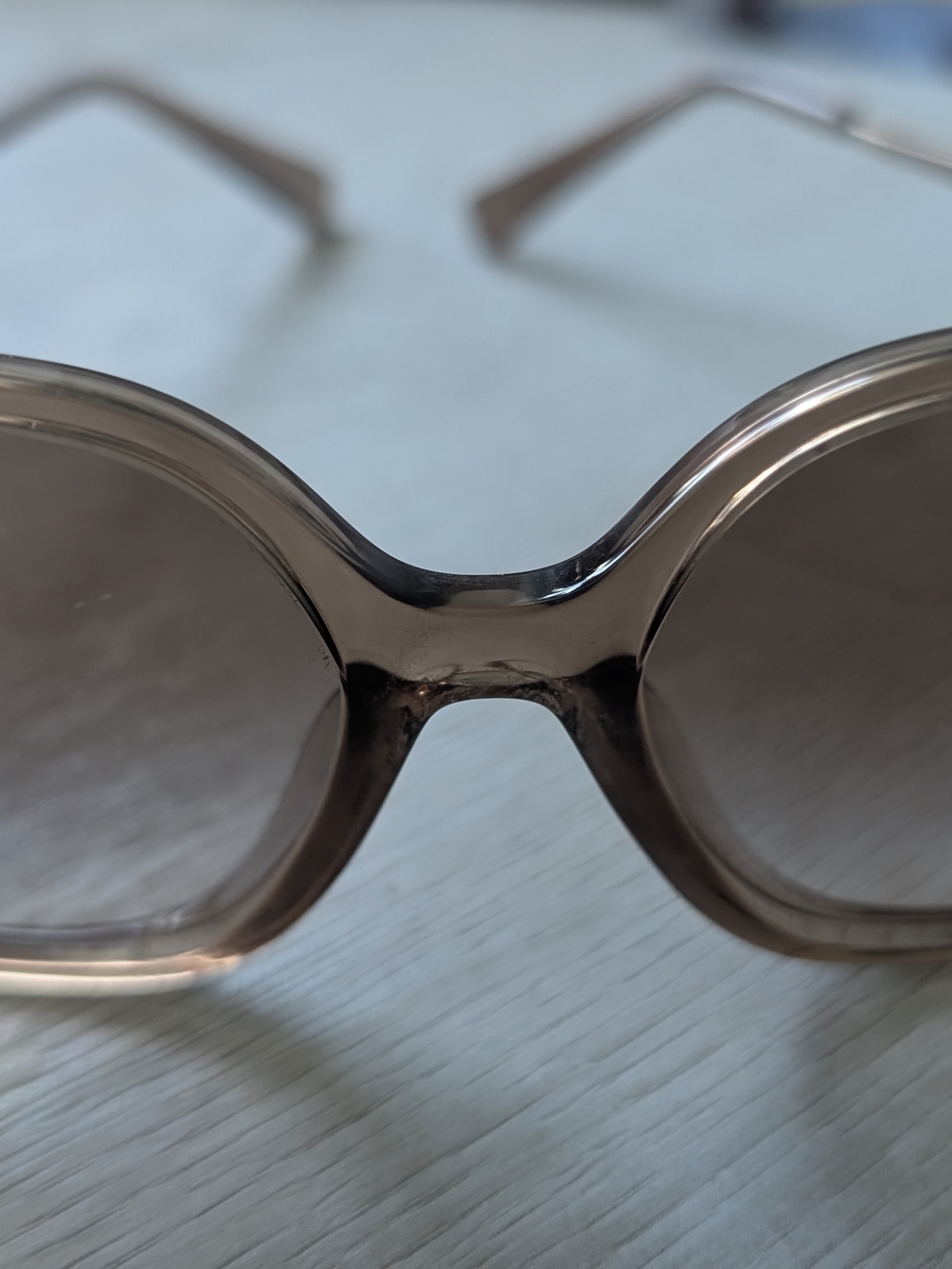 Coach Translucent Taupe Oversized Sunglasses - Picture 1 of 4